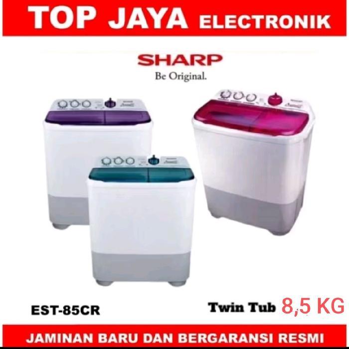 MESIN CUCI SHARP 8,5KG AQUAMAGIC 2 TABUNG/SHARP AQUAMAGIC MESIN CUCI 8,5 KG 2 TABUNG BARU BERGARANSI