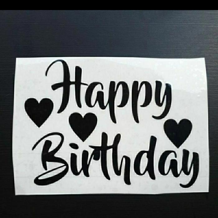 Cutting Stiker/Sticker Happy Birthday Balon