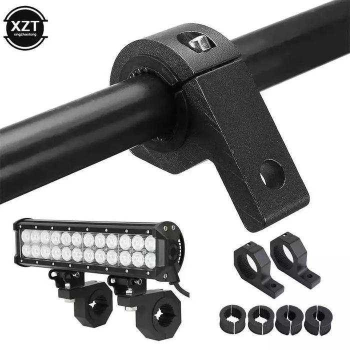 Breket Lampu Tembak Motor Jepit As Shock Dudukan Lampu Tembak Sorot LED Bar stang atau spion motor