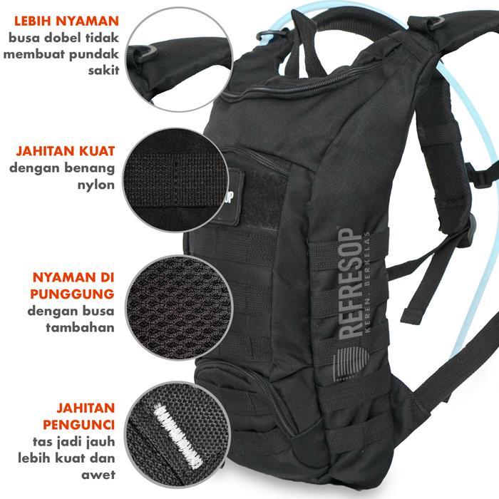 Refresop Original Px214 Tas Ransel Sepeda Army Hydropack Tactical - Hitam