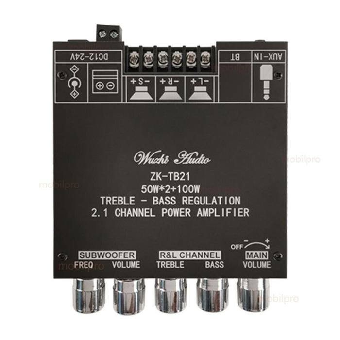 Modul Ampli Audio Zk-Tb21 Zk-Mt21 50Wx2+100W Stereo Bluetooth Amplifier Tpa3116D2 Modul Amplifier
