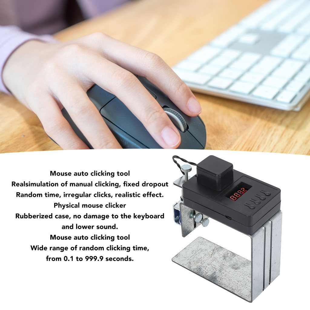 Computer Keyboard Clicker Real Effect Adjustable Height Auto Keyboard Clicker Auto Clicking Tool