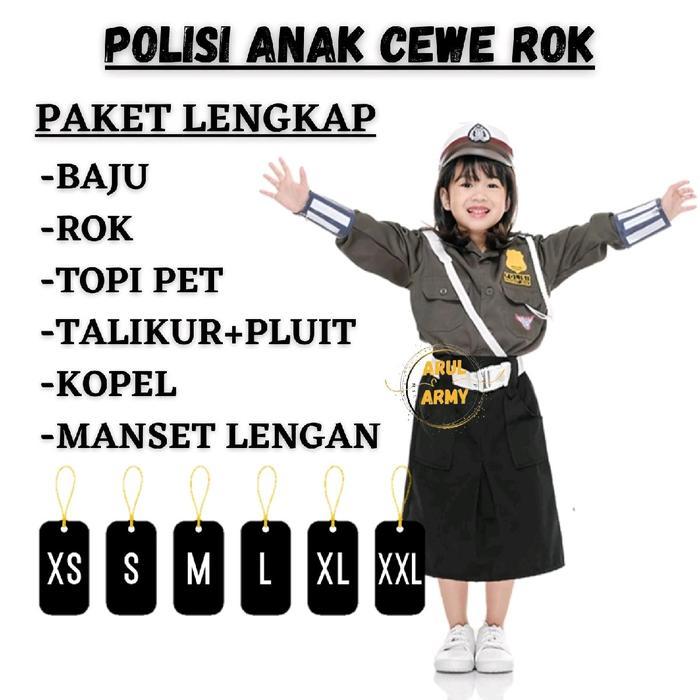 Cod!! Baju Seragam Polisi Anak Setelan Anak Polisi Seragam Tk Paud Pocil Polisi Lantas Anak Kostum