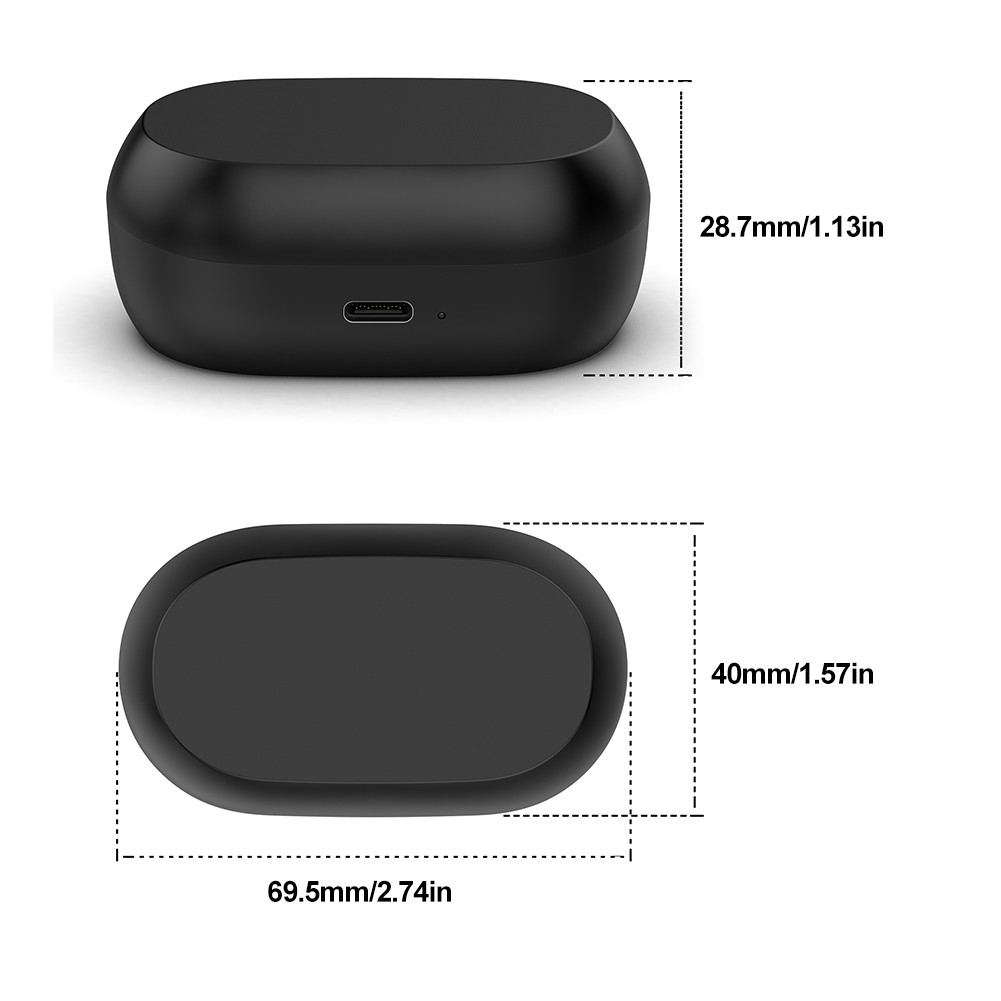 Wireless Charging Case for Jabra Elite 7 Pro Earbuds Type-C Port Multiple Charge Protection 600mah