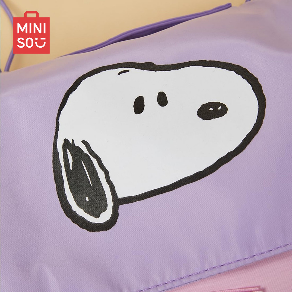 MINISO Snoopy Colorful Life Series Foldable Makeup Bag Makeup Storage Bag Women's Toilet Bag Travel