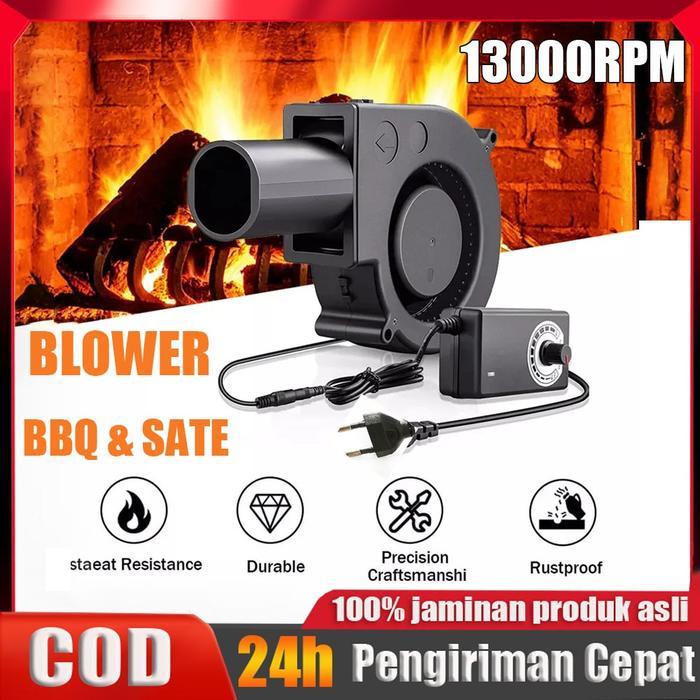 Blower BBQ Kipas 1 Set Blower Ac Turbocharger Portabel Kecil Dengan Pengontrol Kecepatan Daya