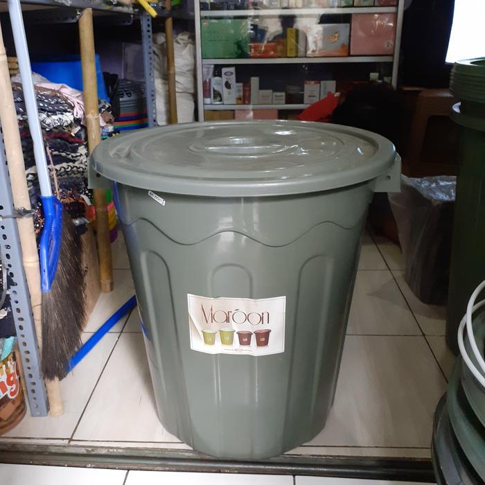 Ember Besar Tong Air + Tutup 80 Liter Maroon Great