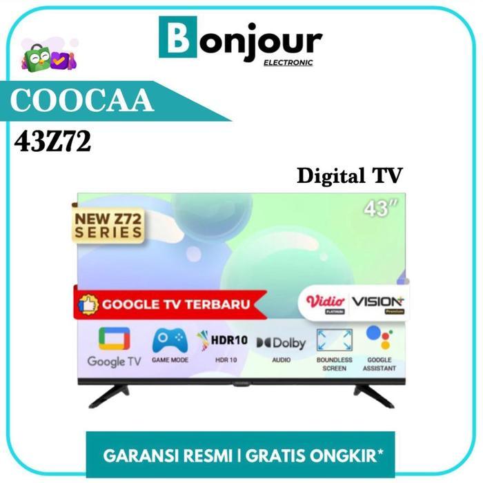TV Google 43 Inch Android TV Coocaa 43Z72 43 Coocaa Digital TV 43