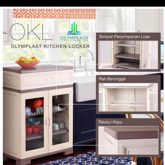 New Lemari piring OKL Olymplast Untuk Dapur
