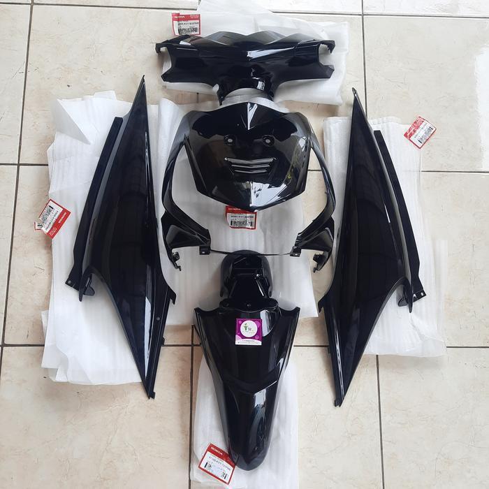 Cover Body Halus Fullset Hitam Beat Karbu Gen 2 Original AHM