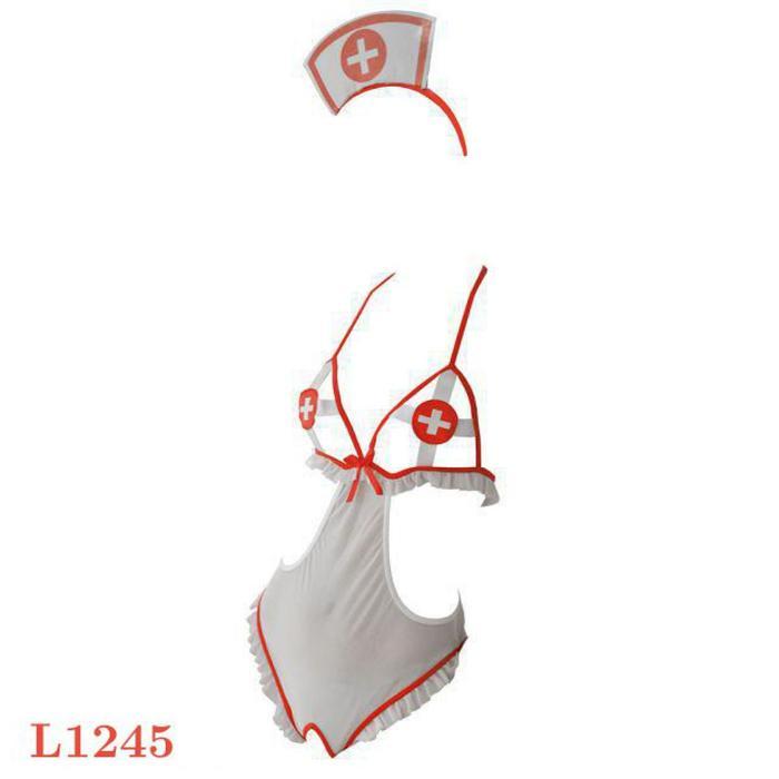 Diskon Lingerie Sexy Baju Costume Cosplay Wanita L1245 Tema Nurse Suster Perawat Dokter New