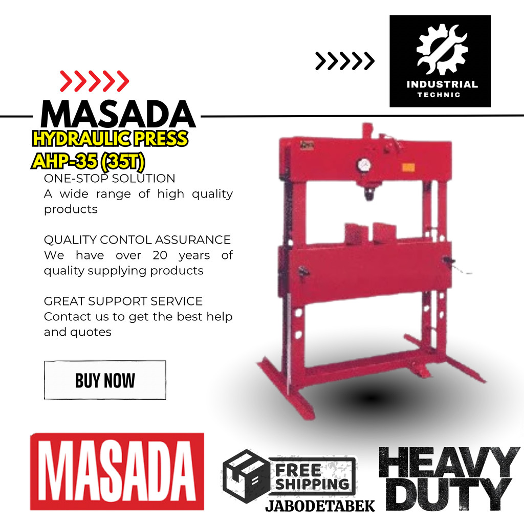 MASADA  HYDRAULIC PRESS AHP-35 (35T) / MESIN ALAT PRESS HIDROLIK / MUTIFUNGSI MESIN DONGKRAK PRESS H