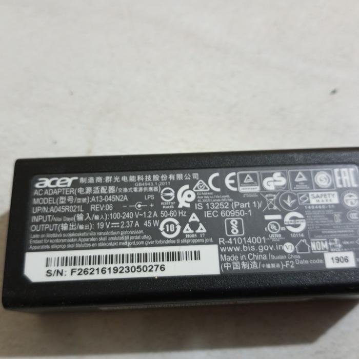 Charger adaptor ori original laptop acer e5-475 e5-475g e5-476 e5-476g