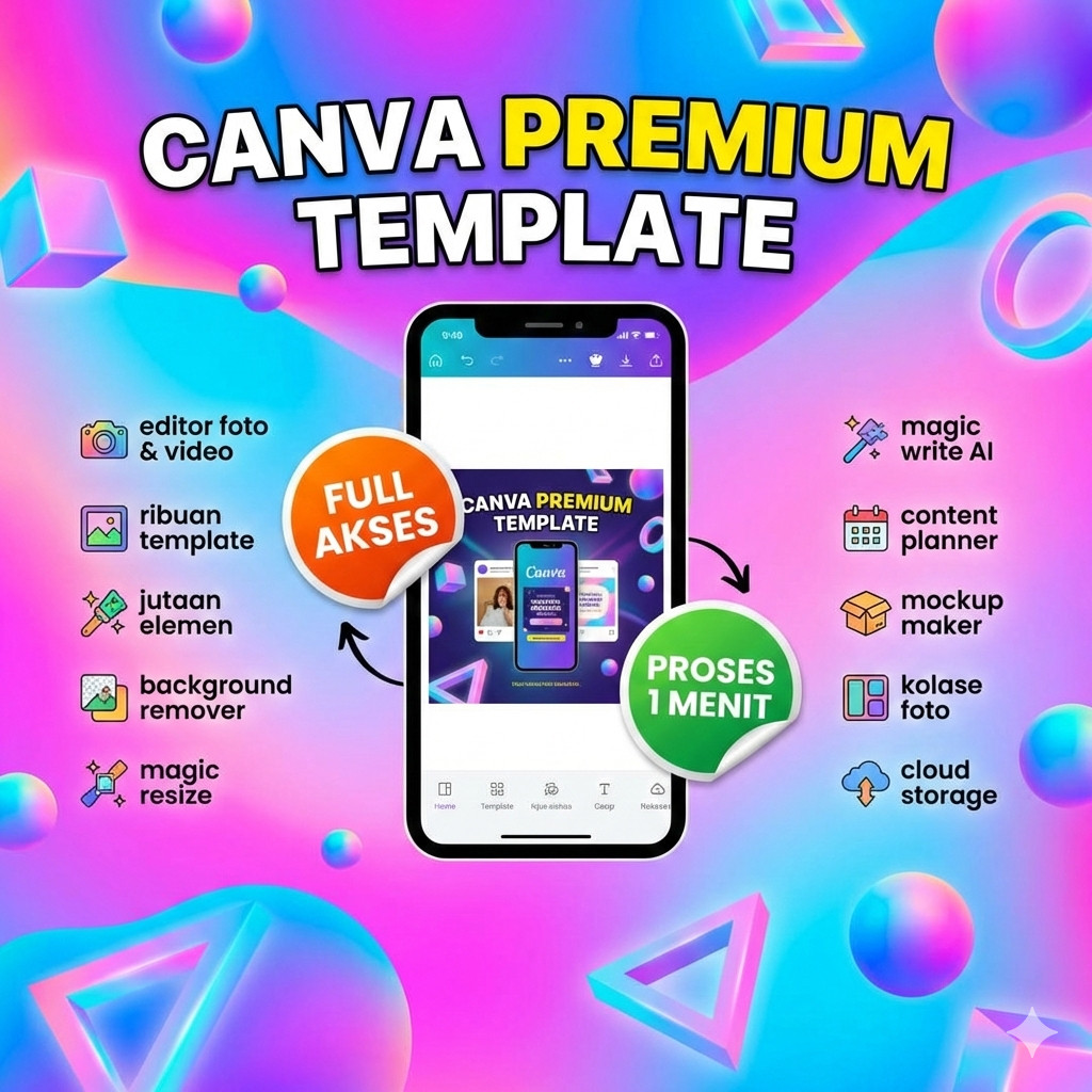 Canva Premium 4500000 Desain Element Font Grafis | Software Top Garansi