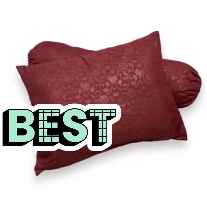 "New" Urung Bantal/Guling Kapuk Embos Premium dengan Resleting Sarung
