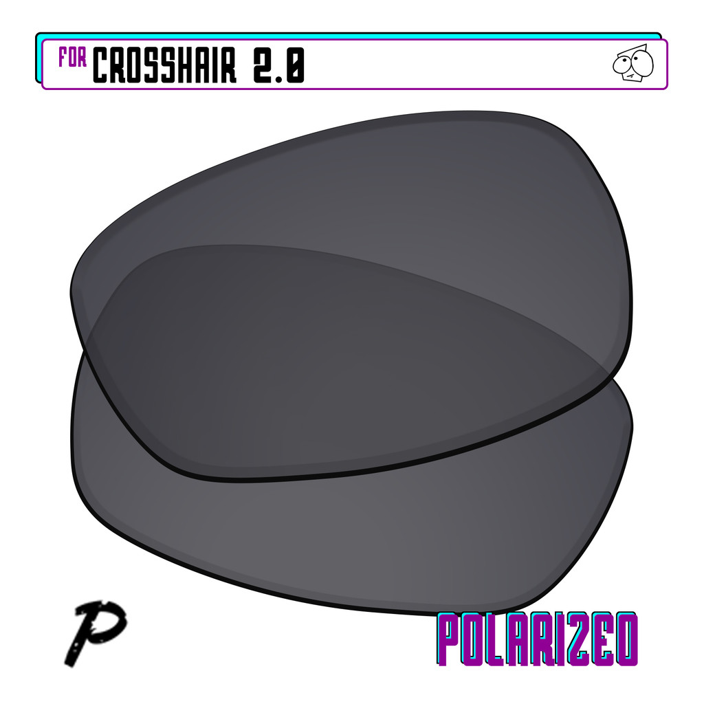 SunglassDoctor Polarized Replacement Lenses for Oakley Crosshair 2.0 OO4044 64mm Sunglasses -