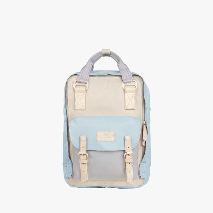 CUCI GUDANG Doughnut Macaroon Backpack Unisex Blue Lotus X Powder Purple X Sheer Pink - D010-7385-F