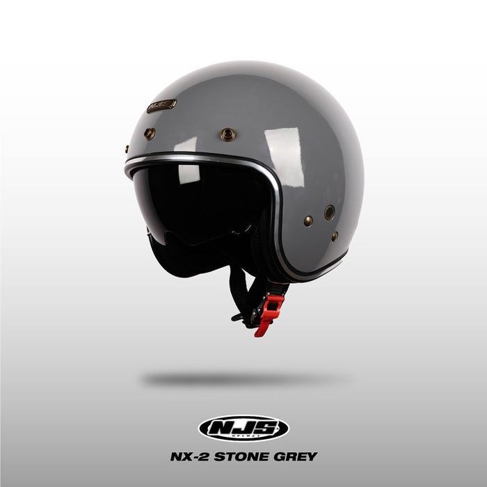 NJS NX-2 SOLID List Chrome (FREE PET) - Helm Retro NJS Retro Helm Bogo NJS Bogo Bogo Polos NJS ORI
