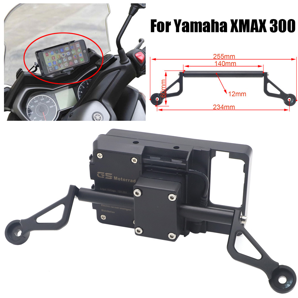 FOR YAMAHA XMAX300 XMAX250 XMAX125 XMAX400 MOTORCYCLE FRONT PHONE STAND HOLDER SMARTPHONE PHONE GPS
