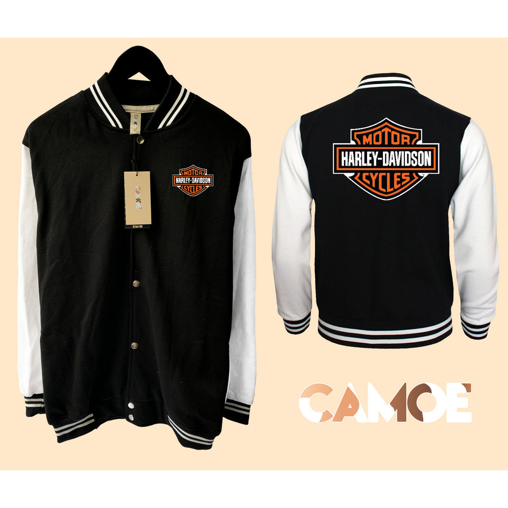Jaket Baseball Varsity Harley Davidson  logo