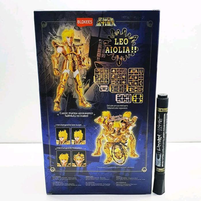 HOT SALE MAINAN ACTION FIGURE BLOKEES BULUKE SAINT SAIYA LEO AIOLIA GOLD SAINT MANGA AND ANIME