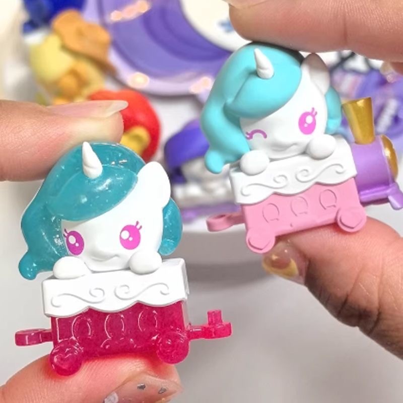 Auldey Anime My Little Pony Action Figures Princess Celestia Train Grain Blind Box Toy Collection
