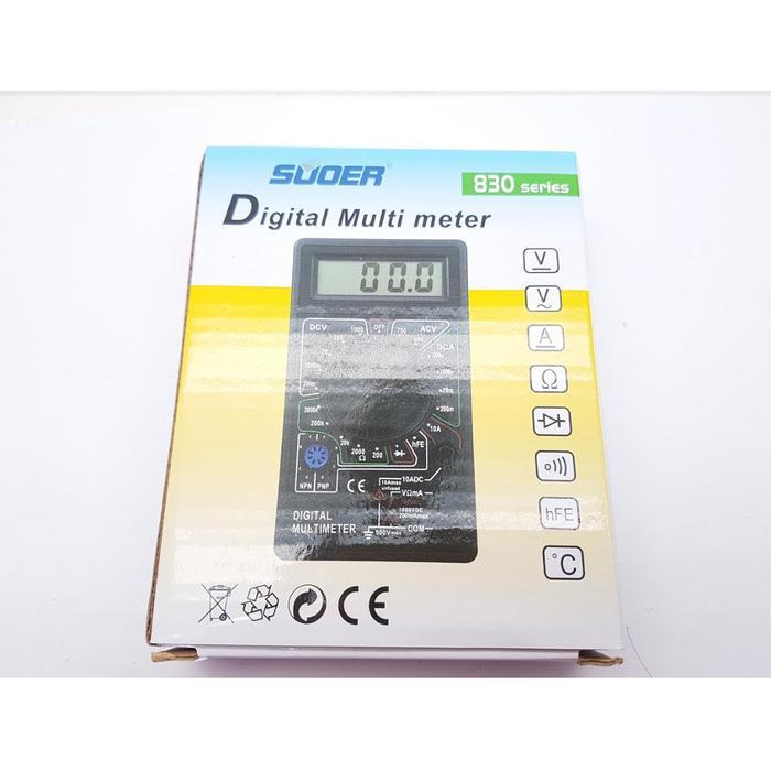 Digital Multimeter Multitester Suoer Dt-830D Dt830D Dt 830 D #Gratisongkir
