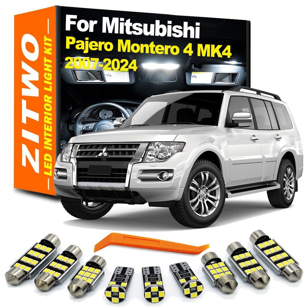 ZITWO 15Pcs LED Bulb Interior Plate Light Kit For Mitsubishi Pajero Montero Shogun 4 MK4 V93 V97 V98
