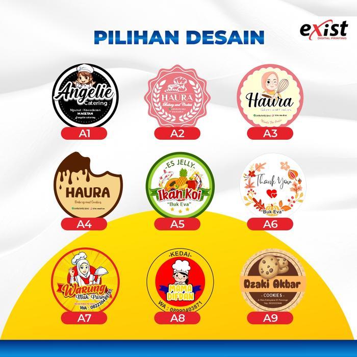 CETAK STIKER CUTTING LABEL MAKANAN - Free Desain