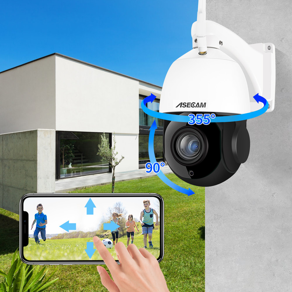 8MP 4K PTZ IP Camera Wifi 30X Optical Zoom Outdoor Human/Vehicle AI Tracking POE Onvif CCTV Audio