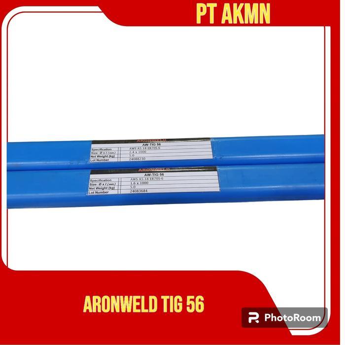 Aronweld Tig 56 Aws Er70S-6 Kawat Las Argon Gtaw Er70S6 Pack 5Kg Untuk Baja Karbon & Baja Kekuatan