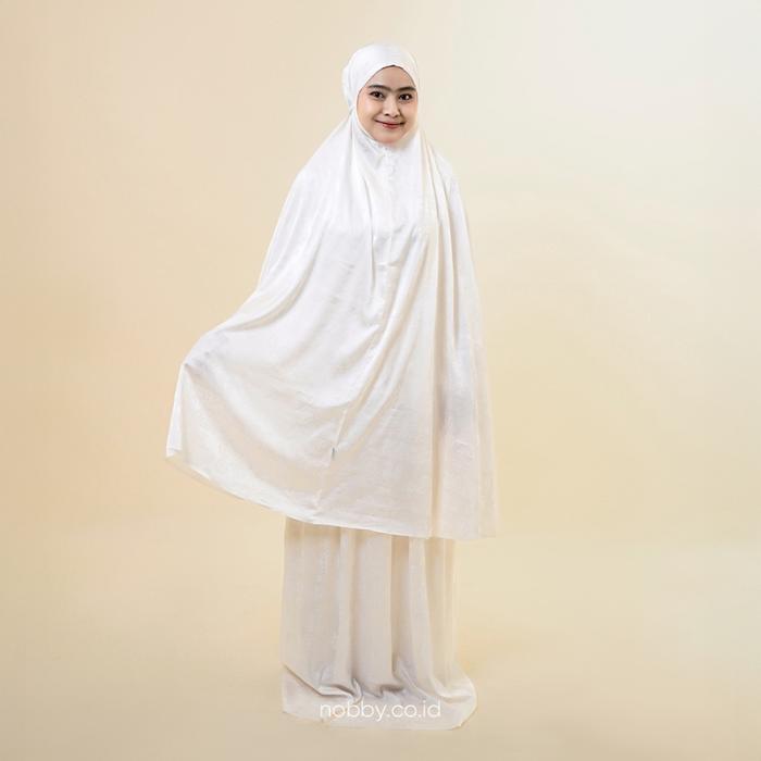 Ready Nobby Syami Mukena Polos Dewasa Bahan Marry Silk Jacquard