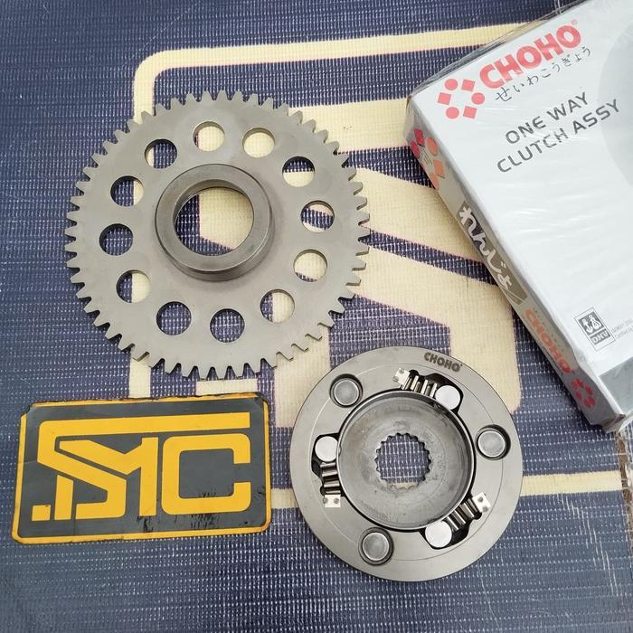 One Way Starter Assy / Rumah Pelor Stater Plus Gigi Stater Yamaha Xeon Karbu / Xeon Gt / Xeon Rc