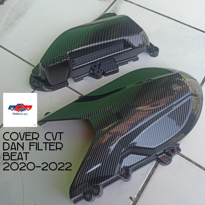 Cover Cvt Dan Filter Beat Deluxe Beat Street 2020-2022 Karbon Kilap