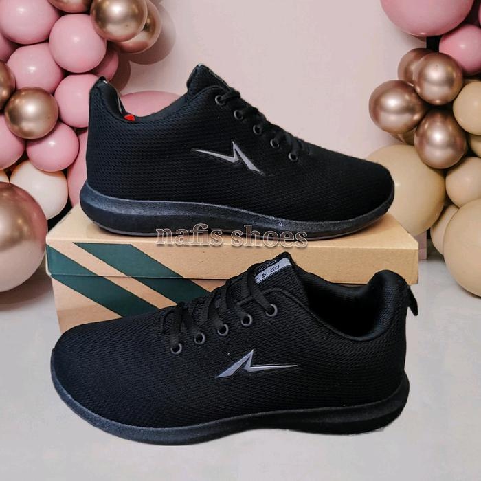 Bata Kids - sepatu ando anak sekolah sd smp sma cowok ful hitam size 39/43