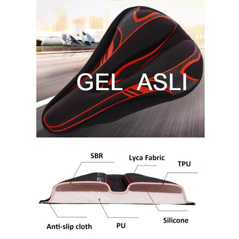 NEW - SARUNG SADEL SEPEDA ASLI GEL/COVER SADEL SEPEDA/SARUNG JOK/SILICONE