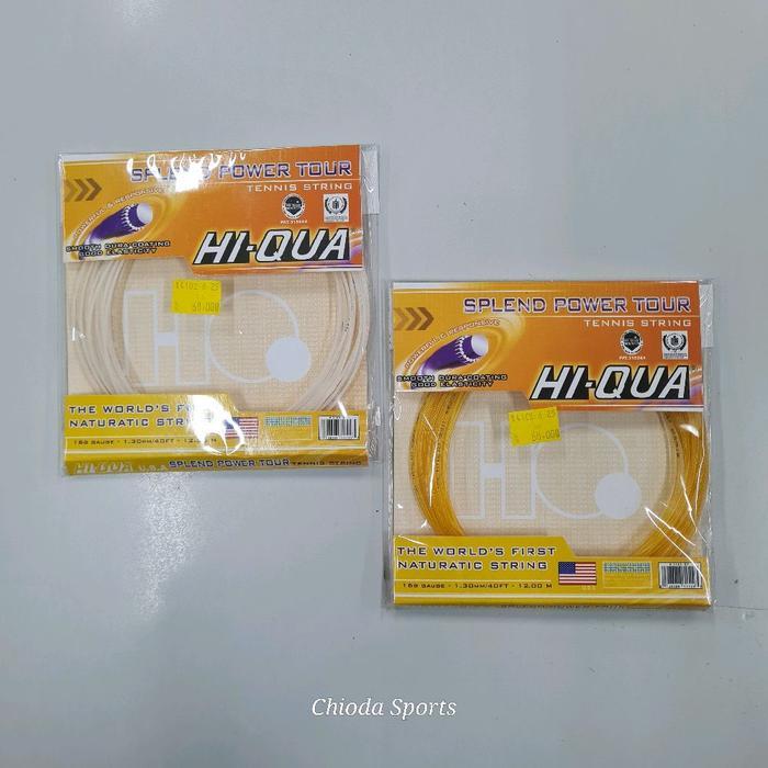 Senar Tenis Hiqua Splend Power Tour Original Tennis String Tali Snar Hi Qua Hi-Qua