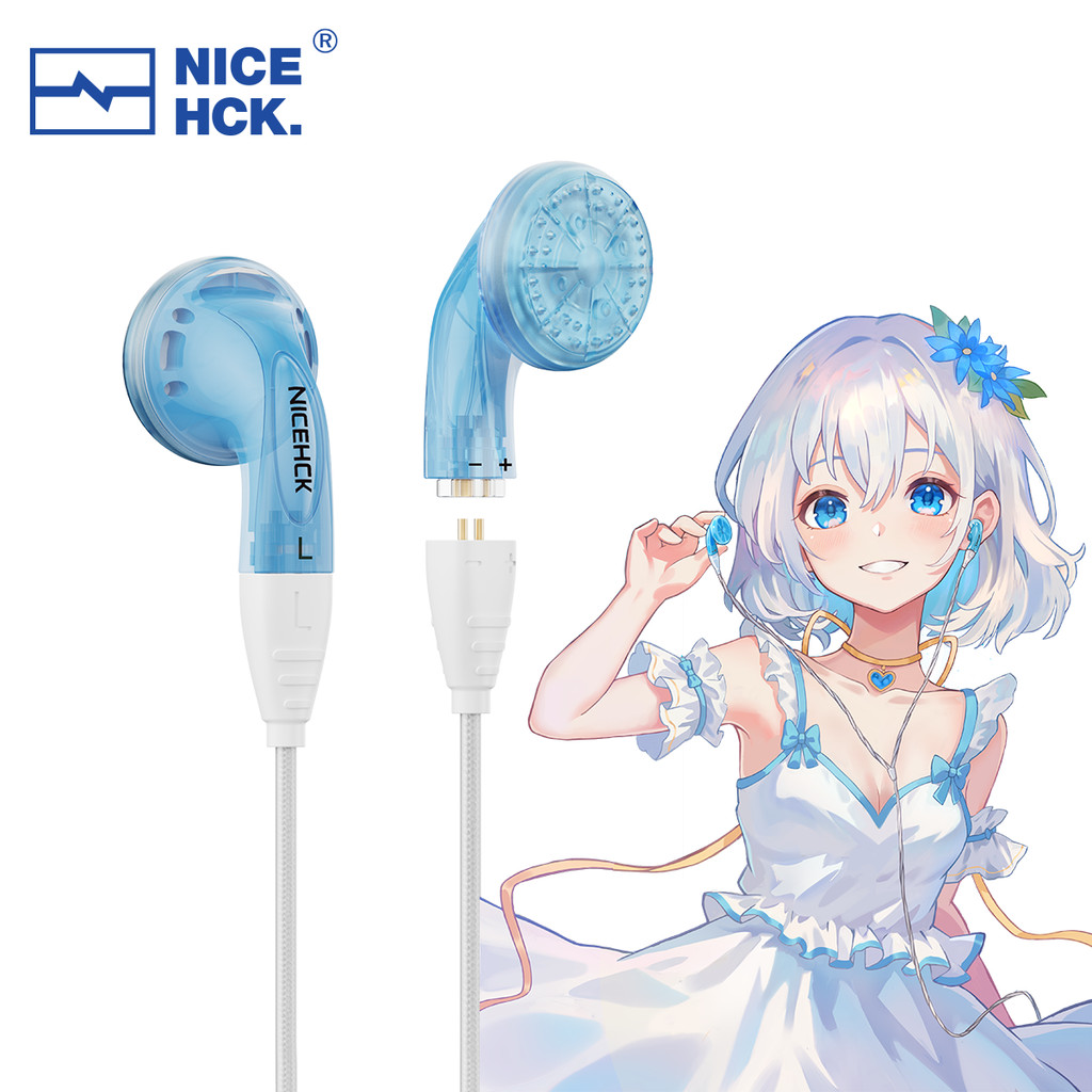 NICEHCK YDX Earbud HiFi Wired Microphone Earphone 14.8mm Dynamic Driver Music Headset With 2Pin