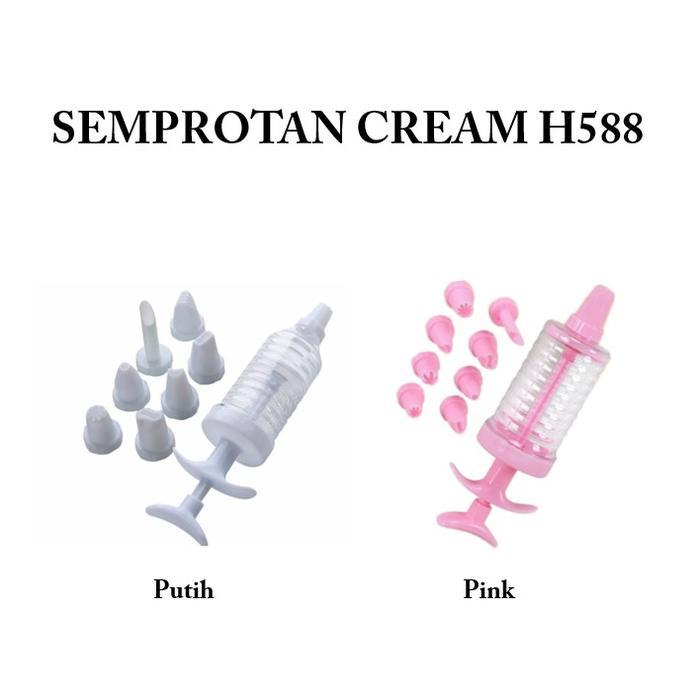 BISA H588 Alat Cetakan Hiasan Kue 8 IN 1 / Semprotan Cream Dekorasi Kue / Alat Penghias Kue 8 in 1