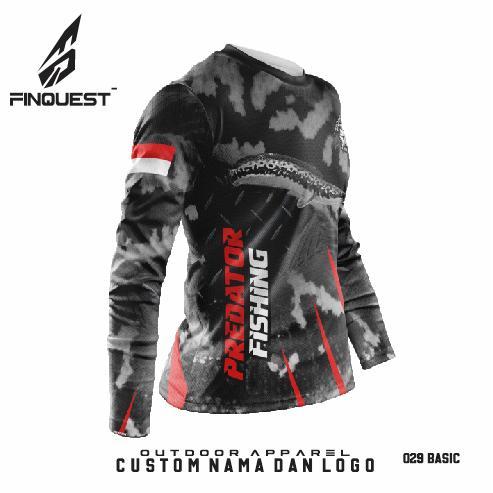 Finquest Jersey Mancing Predator Toman Bisa Custom Nama Dan Logo