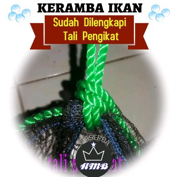 Keramba Ikan Bahan Kasa Hijau Dan Waring Rk Hitam Anti Geser Ukuran 8M X 3M X 1,5M Umpan