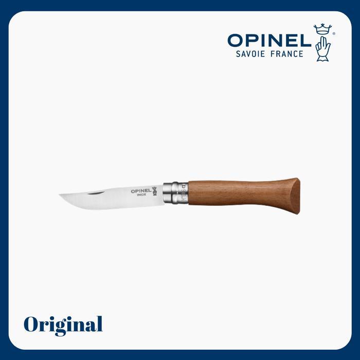 ORIGINAL Opinel N06 Walnut Handle - Stainless Steel Folding Knife READY STOCK