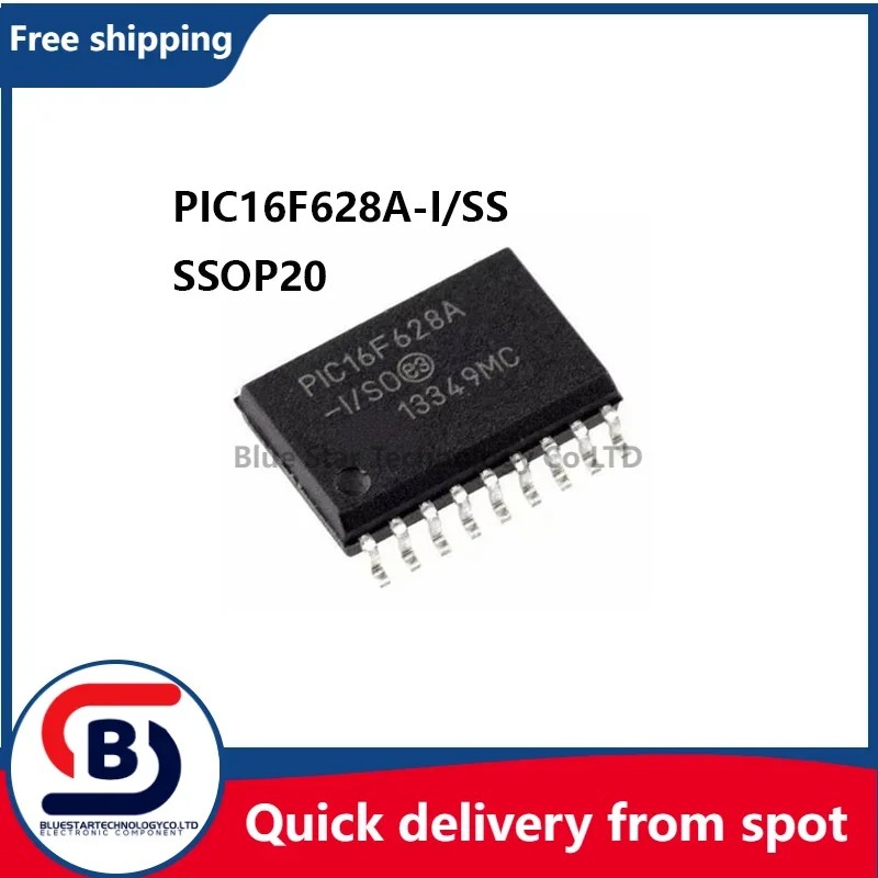 Free Shipping 10-50pcs/lots PIC16F628A-I/SS PIC16F628A PIC16F628 16F628A 16F628 SSOP20 Quick