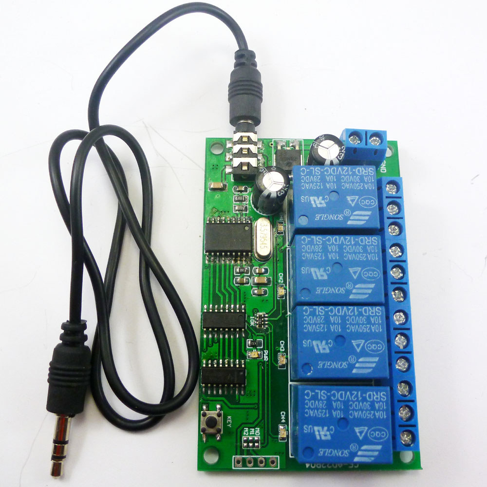 DC 12V 4ch MT8870 DTMF Tone Signal Decoder Phone Voice Remote Control Relay Switch Module for LED