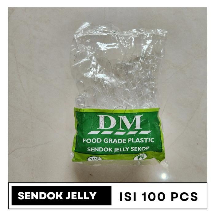 Sendok Jelly Plastik Bening - Sendok Puding / Es Krim