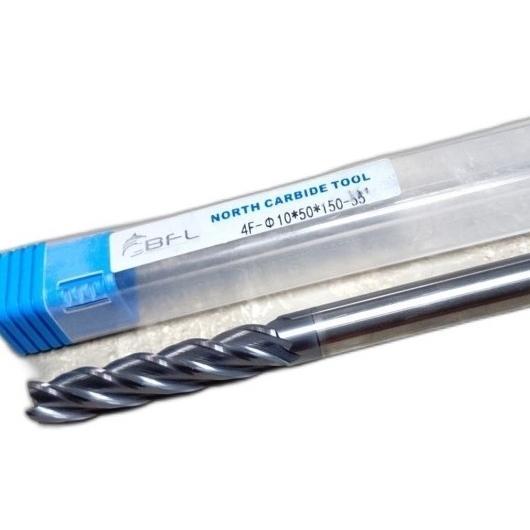 Endmill Carbide 10 Mm long 150 Flute 4 miling Enmil 10 Mm 150L HRC 55
