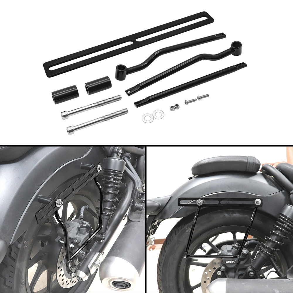 Rangka Bracket Universal Hitam untuk Tas Samping Motor Kawasaki Honda Yamaha Suzuki Harley