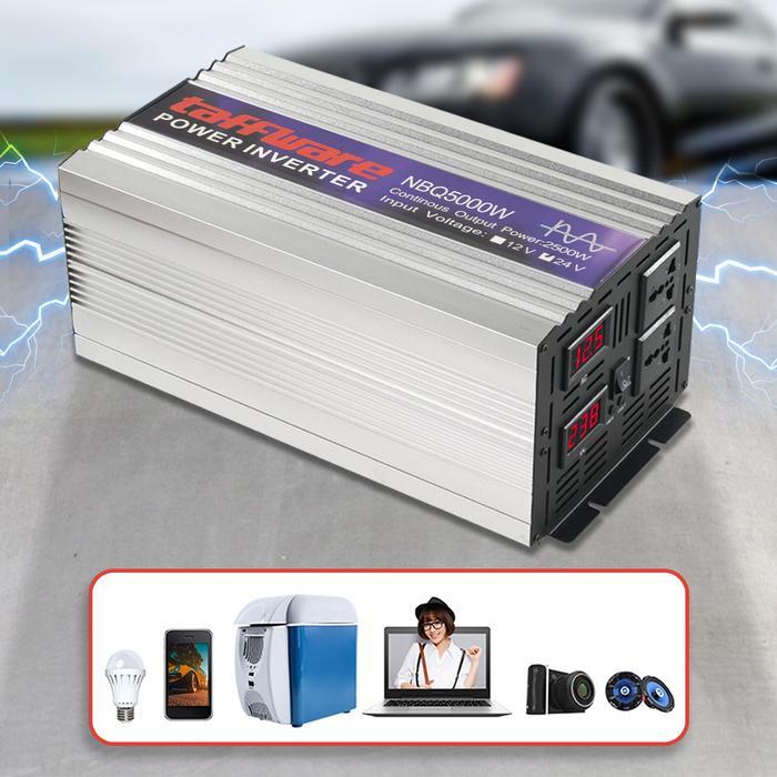 DEWA READY Power Inverter 24V 6000 Watt 5000 Watt Power Inverter Mobil Pure Sine Wave DC 24V to AC