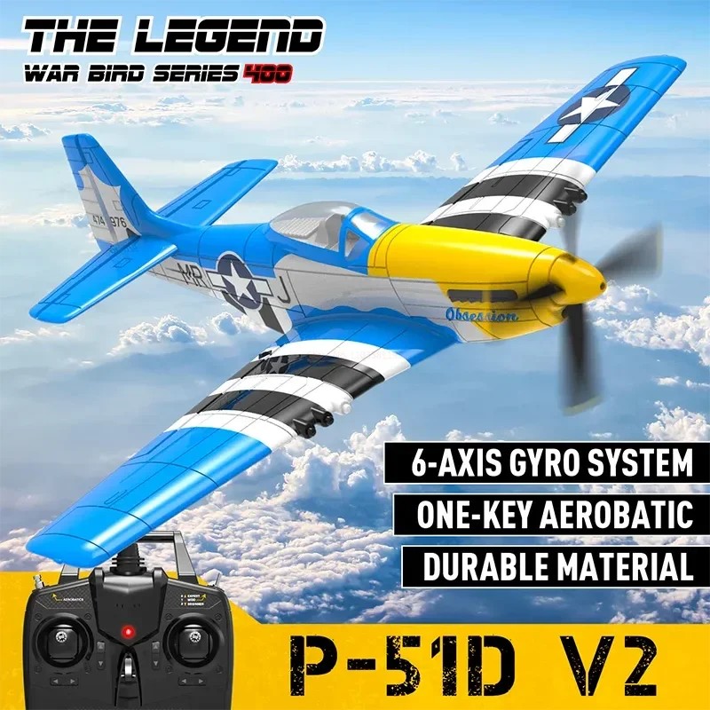 Rc Helicopter Volantex 761-5v2 Blue P-51d Rc Four-Channel Remote