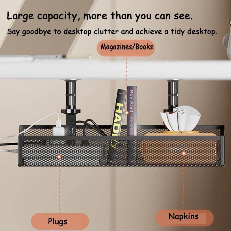 Under Desk Cable Management Tray No Drill Steel Desk Cable Organizers Wire Management Tray Cable